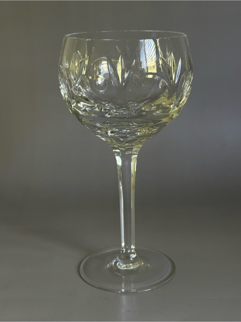 Gorham Crystal Bamberg 7 1/2" Water Goblet Moon and Fan Cut - Excellent